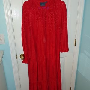 Red Maxi dress, Maeve by Anthropolgie.Size S
